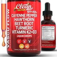 Cayenne Pepper Supplement Liquid Drops + Hawthorn Berry, Vitamin D3 K2 Beet Root Powder, Ceylon Cinnamon, Turmeric Curcumin, ...