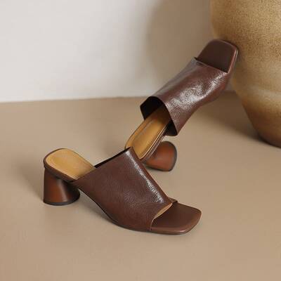 CHIKO Vida Open Toe Block Heels Slides Sandals