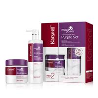 Karseell maca power Purple Hair Mask and Purple Shampoo Set, Neutralizes Brass & Yellow Tones for Blonde, Gray, Silver Color ...