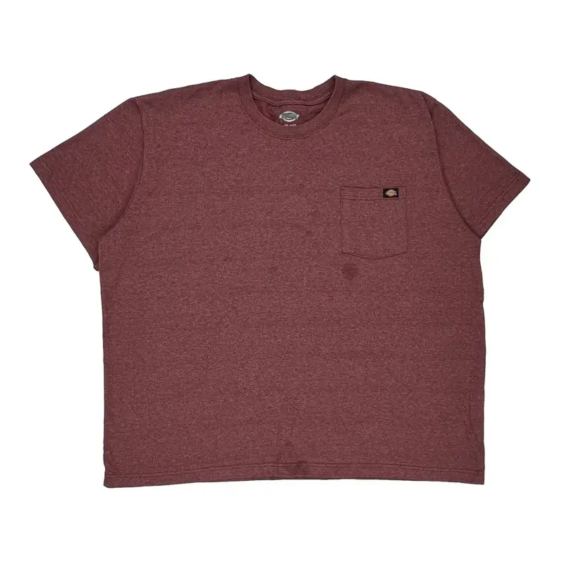 Pocket Dickies T-Shirt - 3XL Burgundy Polyester Blend