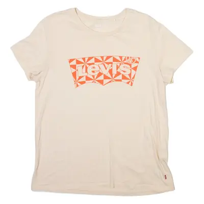 LEVI'S Womens T-Shirt Cream L