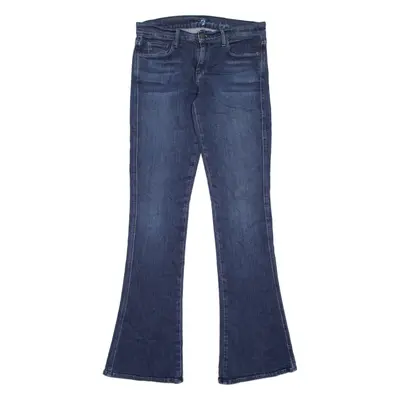 7 FOR ALL MANKIND Kaylie Womens Jeans Blue Regular Bootcut Stone Wash W30 L34