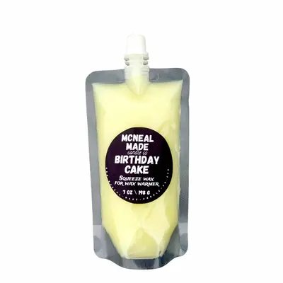 McNeal Made Birthday Cake Squeezable Wax Melts 7oz Handmade Double Fragrance Load Soft Pliable Texture Vanilla & Creamy Notes...