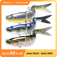 TRUSCEND 3.9''/5.5'' Multi-Jointed Fishing Lures for Freshwater and Saltwater, Lifelike Swimbait for Bass Trout Crappie Walle...