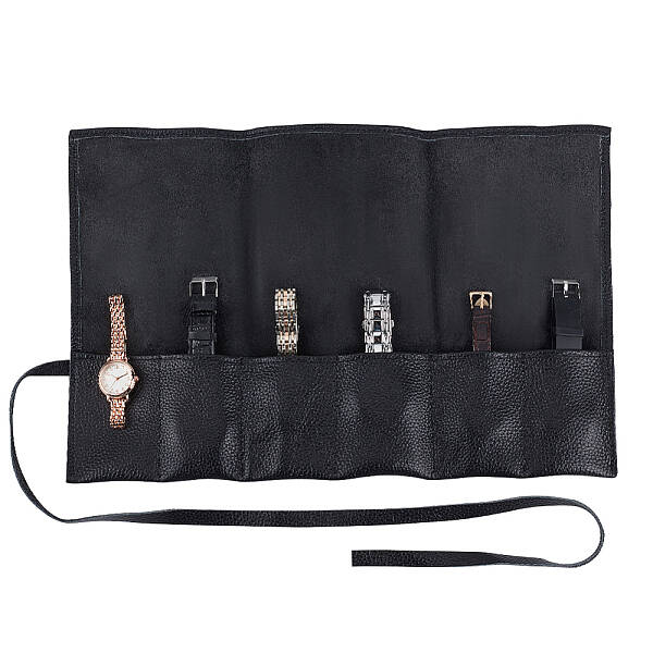 Leather Watch Roll Travel Cases