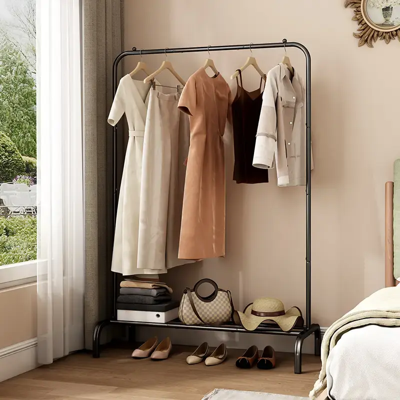 SUOERNUO Clothes Rack - Drying Hanging Garment Rack with Simple Design, Ideal for Entryway, Living Room, Bedroom, Balcony & H...