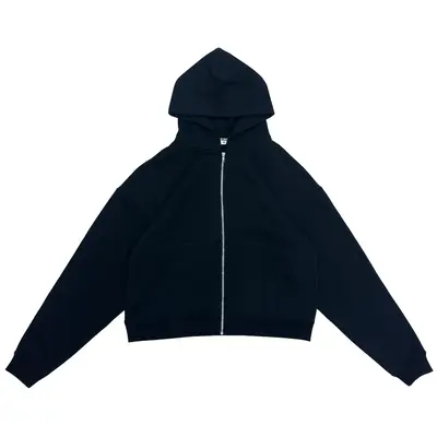 350 GSM 'Black' Zip-Up Hoodie