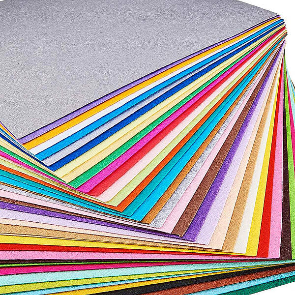 BENECREAT 40PCS 12 x 12 inches (30cm x 30cm) Soft Felt Fabric Sheet Assorted Color Felt Pack DIY Craft Sewing Squares Nonwove...
