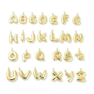Rack Plating Brass Balloon Letter Pendants