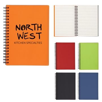 100 Custom Rubbery Spiral Notebook - PVC Cover