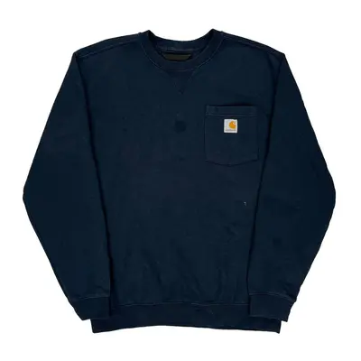 Carhartt Sweatshirt - Medium Navy Cotton Blend