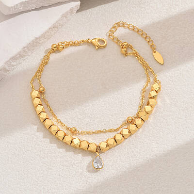 Brass Micro Pave Cubic Zirconia Milti-strand Breacelets