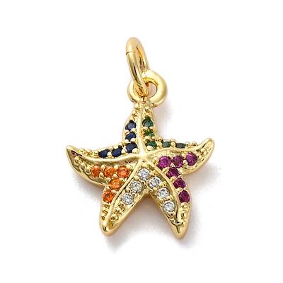 Brass Micro Pave Cubic Zirconia Pendants