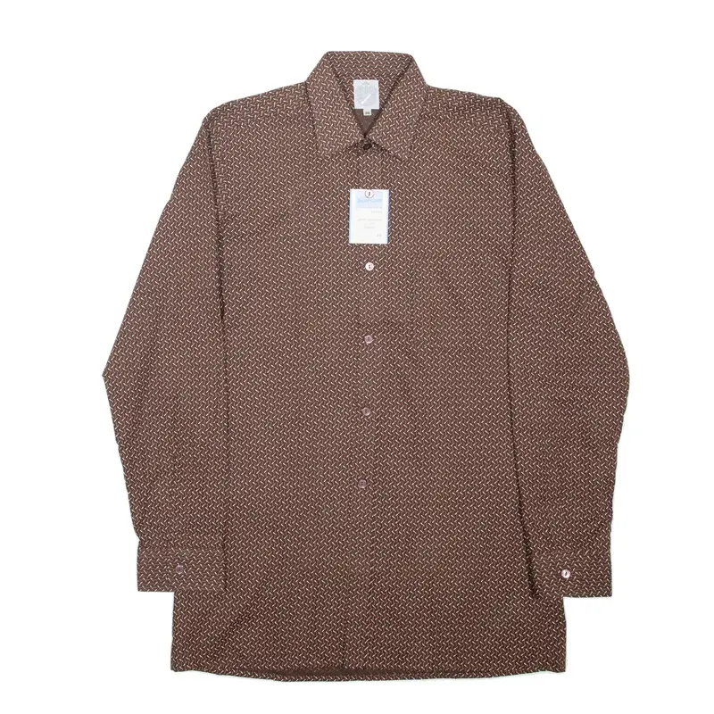 MARSUM Womens Plain Shirt Brown Long Sleeve S
