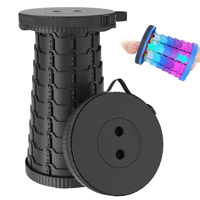 Upgraded Collapsible Stool,Portable Stools,Telescoping Stool, Max Load Capacity 450lbs,Suitable for Outdoor Picnic Camping Ga...