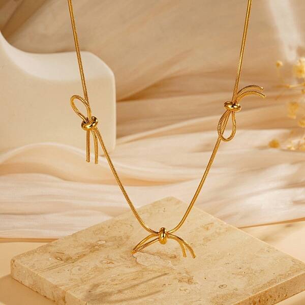304 Stainless Steel Round Snake Chain Necklaces