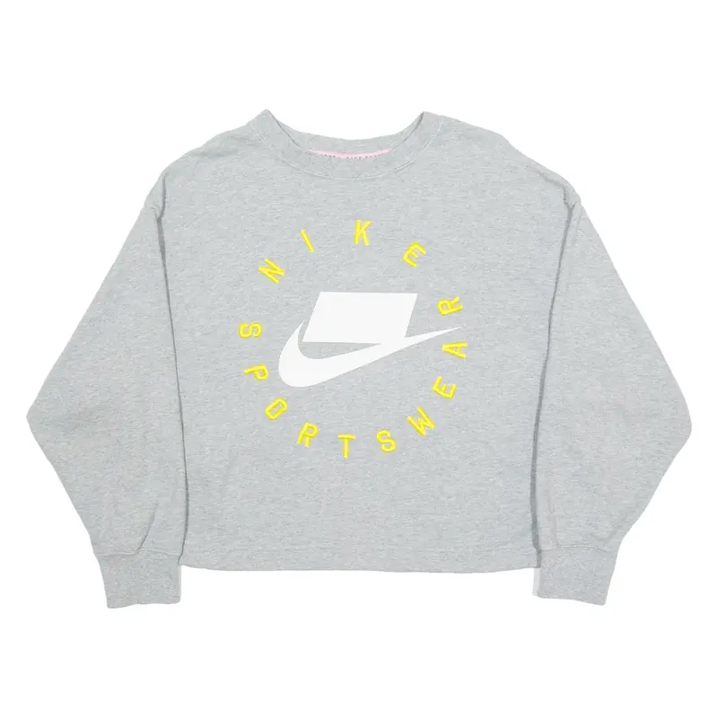 NIKE Womens Sweatshirt Grey Crew Neck S