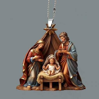 The Birth of Jesus Hanging Ornaments