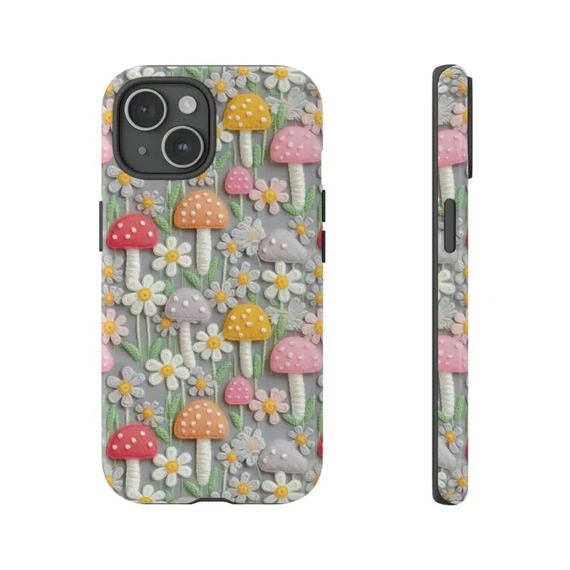 Cartoon Mushroom Pattern Phone Case, Soft TPU Phone Protective Cover, Phone Accessory Compatible With iPhone Series, Christm...