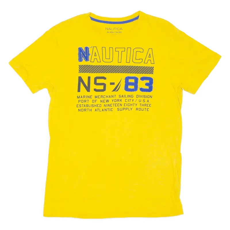 NAUTICA T-Shirt Yellow Short Sleeve Boys XL