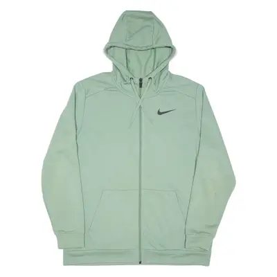 NIKE Mens Green Hoodie Full Zip L