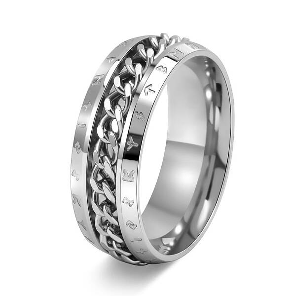 Rotatable Stainless Steel Finger Ring