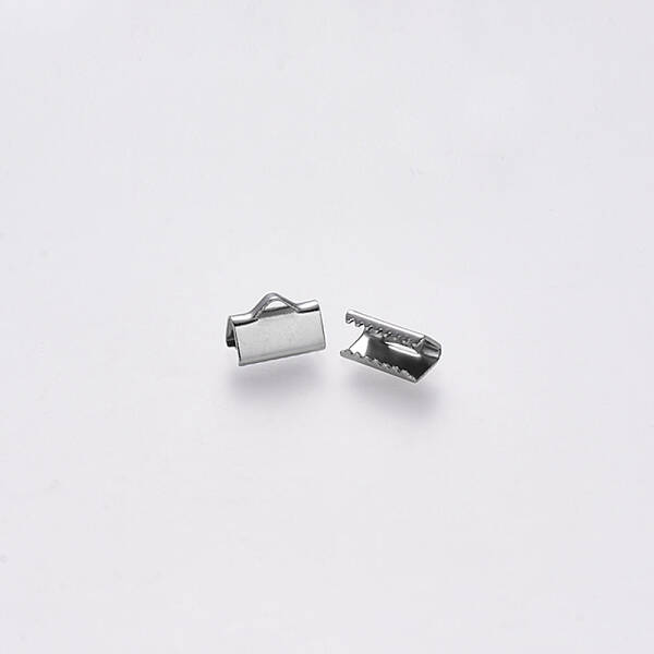 Non-Tarnish 304 Stainless Steel Ribbon Crimp Ends