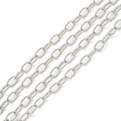 Anti-Tarnish Rhodium Plated 925 Sterling Silver Cable Chains