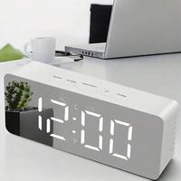LED Alarm Clock, USB Plug-in/Battery Powered Digital LED Display Electronic Multifunctional Alarm Clock, Desktop Clock for Ho...