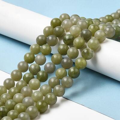 Natural Green Jade Beads Strands