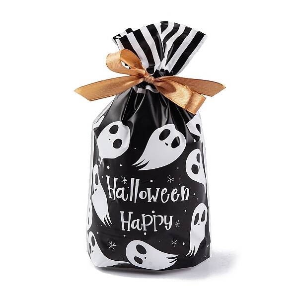 50Pcs Rectangle Halloween Candy Plastic Bags