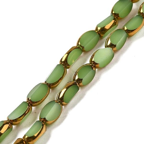 Electroplate Opaque Color Glass Beads Strands