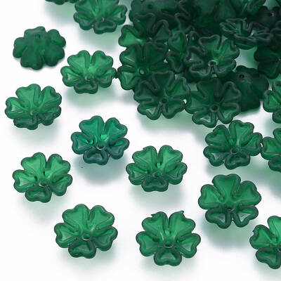 Transparent Frosted Acrylic Bead Caps