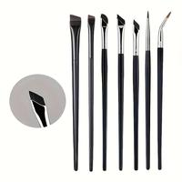 Precision Detail Makeup Brush Set, 7 Counts/set Eyeliner & Eyebrow Brush, Manual Makeup Brush, Makeup Tool for Women & Girls