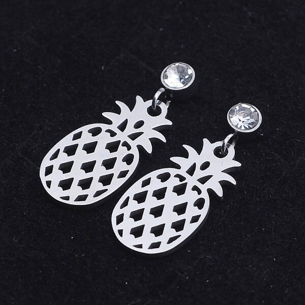 201 Stainless Steel Dangle Stud Earrings