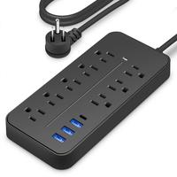 Power Strip Surge Protector with 4ft Extension Cable, 1 Count Portable Power Strip With 8 AC Outlet, 3 USB & 1 Type-C Port,...