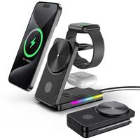 Wireless Charging Station for Apple Devices, 3 in 1 Mag-Safe Wireless Charger for iPhone 15 14,13,12 Pro Max/Pro/Plus/Mini, A...