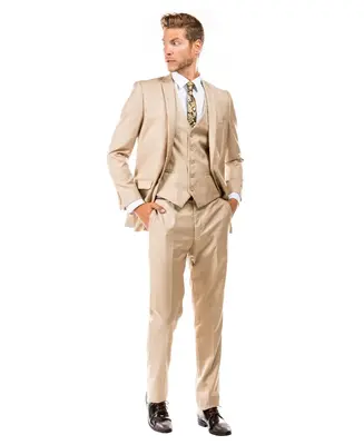 Formal  Tazio Men's 3 Piece Slim Fit Executive Business Suit Classy Formal Look