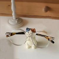 Cute Cat Design Glasses Holder, 1 Count/10pcs Resin Ornament Glasses Holder, Creative Desktop Decoration for Home Living Room...