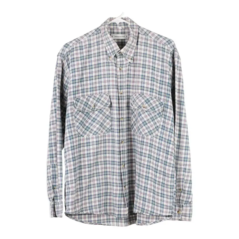 Fred & Steven Checked Flannel Shirt - Large Multicoloured Cotton