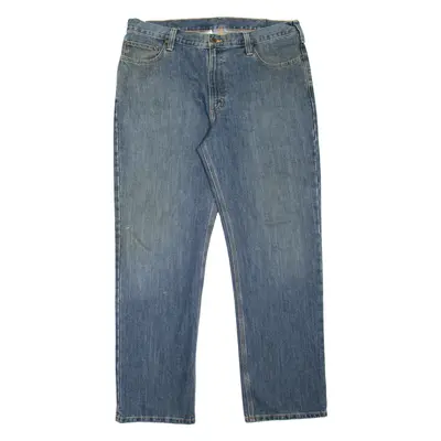 CARHARTT Workwear Mens Jeans Blue Relaxed Straight Stone Wash W38 L32