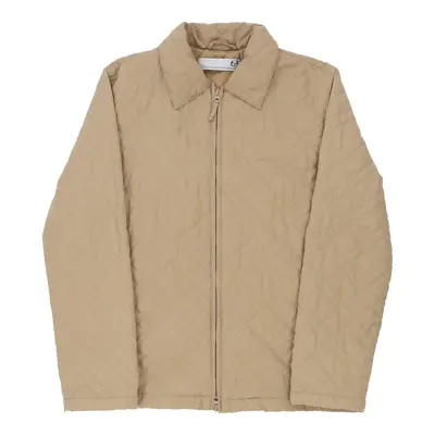 Vintage Sergio Tacchini Jacket - Large Beige Polyester