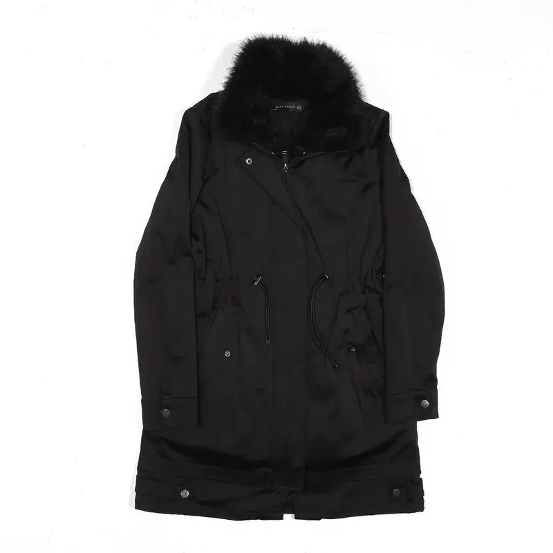 ZARA WOMAN Coat Black Parka Womens XS