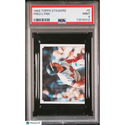 Fred Lynn PSA 1984 Topps Stickers Baseball #5 9 73516412