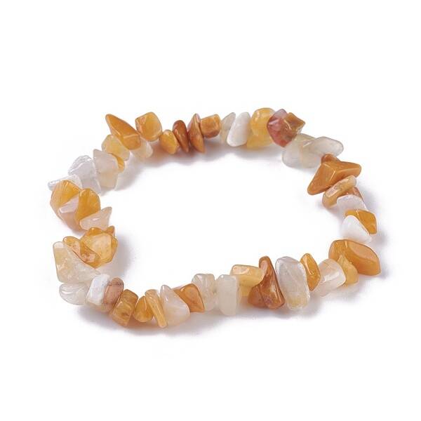 Natural Topaz Jade Beads Stretch Bracelets