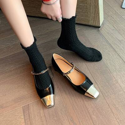 CHIKO Adelina Square Toe Block Heels Mary Jane Shoes