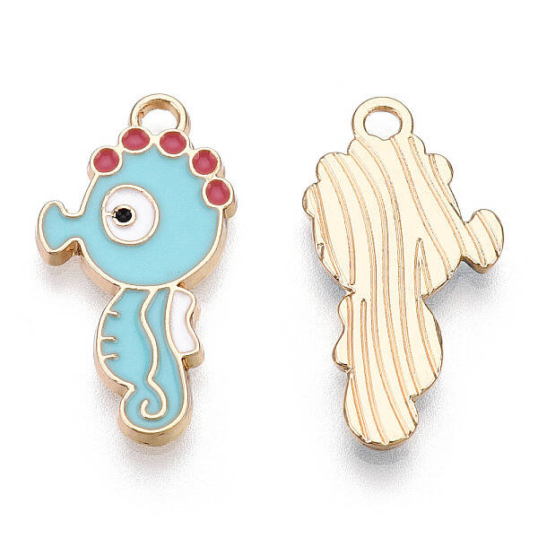 Light Gold Plated Alloy Enamel Pendants