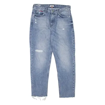 TOMMY HILFIGER Izzy High Rise Distressed Womens Jeans Blue Slim Tapered W27 L26