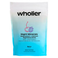 Night Minerals Nighttime Drink for Better Sleep + Stress Support: Magnesium Glycinate Plus Tart Cherry Juice and Calcium, Mel...