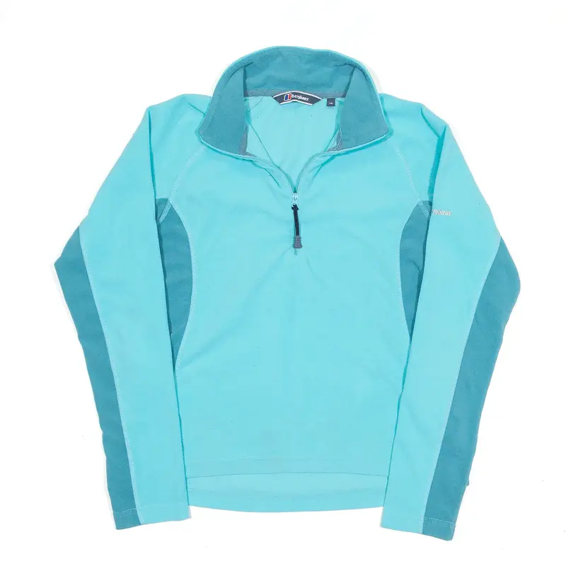 BERGHAUS Fleece Blue 1/4 Zip Womens UK 10